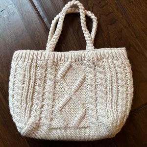 Ivory Cloth Stitched Purse